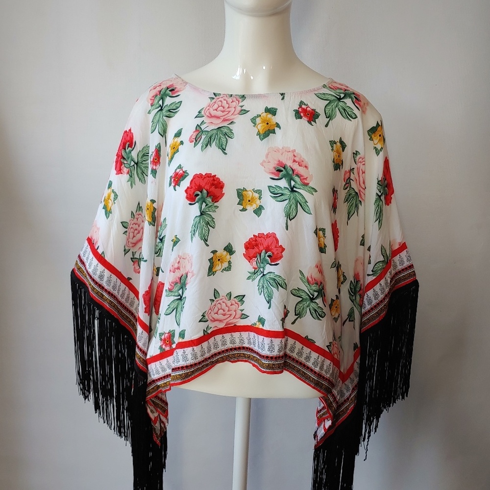 "Coachella" Poncho Top by H&M Size 10
